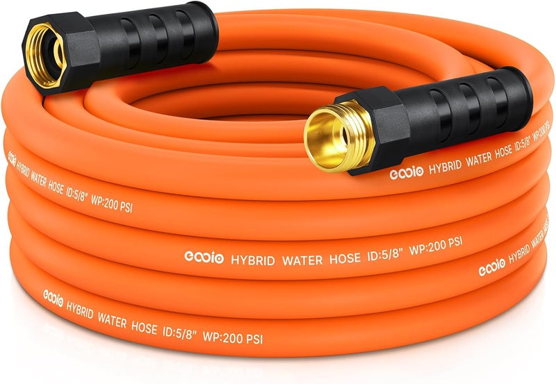 EOOIO Garden Hose 25 ft x 5/8", NON-EXPANDING Flexible Water Hose, Kink Resistant Lightweight Hybrid Hose, Leakproof Yard Hose with Male to Female Fittings - Image 1